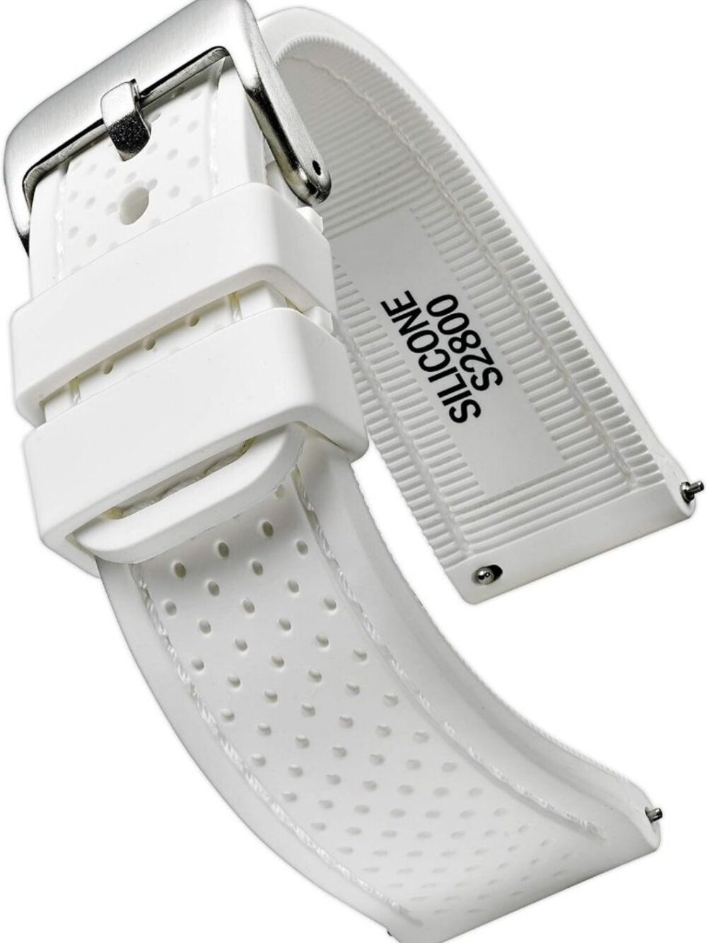 Sporty Soft Silicone Adjustable Watch Band - Waterproof Quick Release Strap for